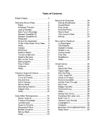 Table of Contents