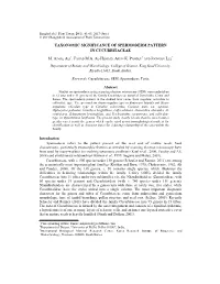 Taxonomic Significance of Spermoderm Pattern in Cucurbitaceae M. Ajmal