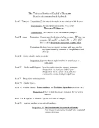 The Thirteen Books of Euclid's Elements Sketch of Contents Book
