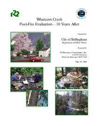 Whatcom Creek Post-Fire Evaluation Report