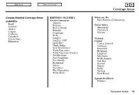 Coverage Areas