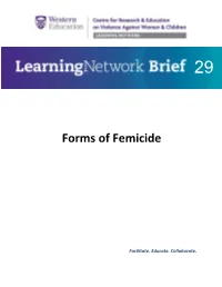 Forms of Femicide