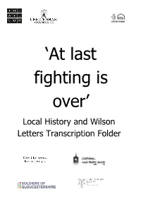 Local History and Wilson Letters Transcription Folder