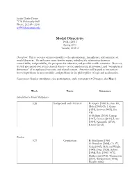 Metaphysics: Modal Objectivity