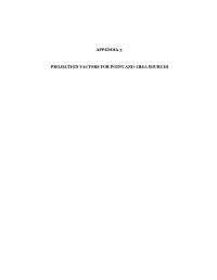 Appendix 3: Projection Factors for Point and Area Sources (Adopted