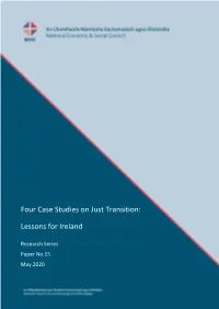 Four Case Studies on Just Transition