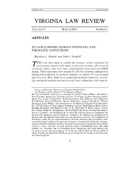 Invalid Forensic Science Testimony and Wrongful Convictions