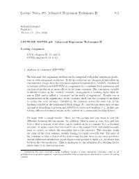 Lecture Notes #9: Advanced Regression Techniques II 9-1
