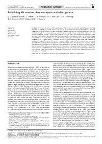 Redefining Microascus, Scopulariopsis and Allied Genera