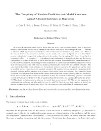 The Conspiracy of Random Predictors and Model Violations Against Classical Inference in Regression 1 Introduction