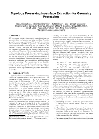 Topology Preserving Isosurface Extraction for Geometry Processing