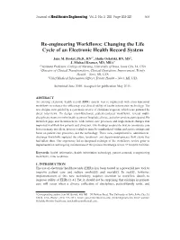 Changing the Life Cycle of an Electronic Health Record System