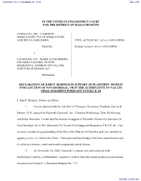DECLARATION of John F. Hornick Re 212 MOTION for Sanctions of Non