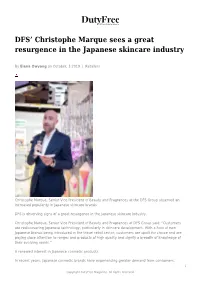 DFS' Christophe Marque Sees a Great Resurgence in the Japanese