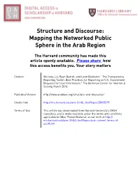 Mapping the Networked Public Sphere in the Arab Region