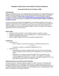 Mechanical Ventilation Guidelines