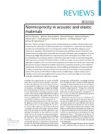 Nonreciprocity in Acoustic and Elastic Materials