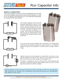 Run Capacitor Info-98582