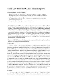 SARS-Cov-2 and Mirna-Like Inhibition Power