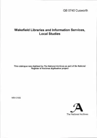 Wakefield Libraries and Information Services, Local Studies