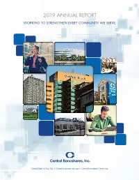 2019 Annual Report Working to Strengthen Every Community We Serve