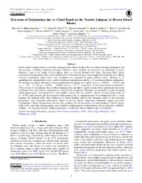 Detection of Polarization Due to Cloud Bands in the Nearby Luhman 16 Brown Dwarf Binary