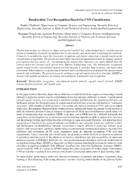 Handwritten Text Recognition Based on CNN Classification