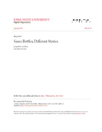 Same Bottles, Different Stories Jacqueline Cordova Iowa State University