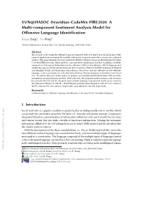 YUN@HASOC-Dravidian-Codemix-FIRE2020: a Multi-Component Sentiment Analysis Model for Offensive Language Identification