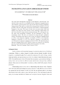 Figurative Language in Amir Hamzah's Poems