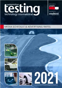 Media Schedule & Advertising Rates