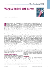 Warp: a Haskell Web Server
