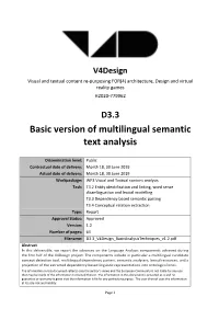 Basic Version of Multilingual Semantic Text Analysis