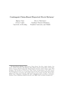 Contingent-Claim-Based Expected Stock Returns∗
