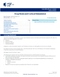 Deep Brain and Cortical Stimulation