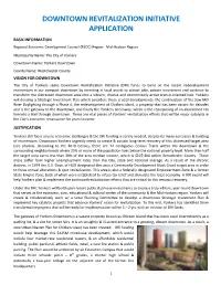 Downtown Revitalization Initiative Application