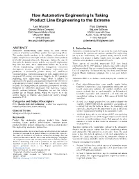 How Automotive Engineering Is Taking Product Line Engineering to the Extreme