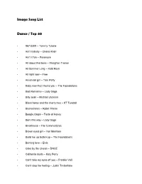Image Song List Dance / Top 40