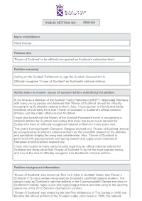 PUBLIC PETITION NO. PE01541 Name Of
