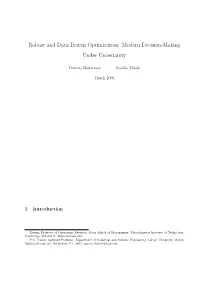 Robust and Data-Driven Optimization: Modern Decision-Making Under Uncertainty