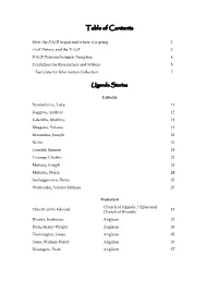 Table of Contents