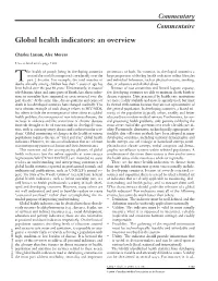 Global Health Indicators: an Overview