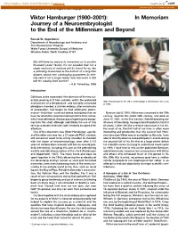 In Memoriam Viktor Hamburger