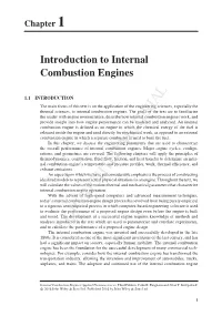 Introduction to Internal Combustion Engines