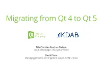 Migrating from Qt 4 to Qt 5