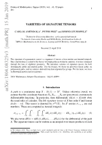 Arxiv:1804.08325V3 [Math.PR] 15 Jan 2019 a Path Is a Continuous Map X : [0, 1] → Rd