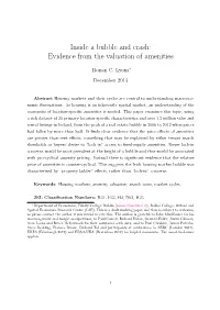 Inside a Bubble and Crash: Evidence from the Valuation of Amenities