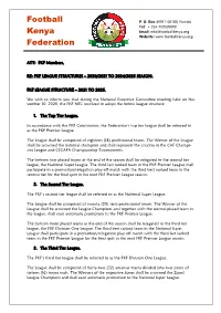 Leagues Structure