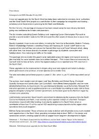 Press Release Embargoed Until 0001 Monday 20 July 2020 a New Rail Upgrade Plan for the South West Has Today Been Submitted to Mi