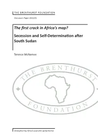 The First Crack in Africa's Map? Secession and Self-Determination